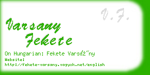 varsany fekete business card